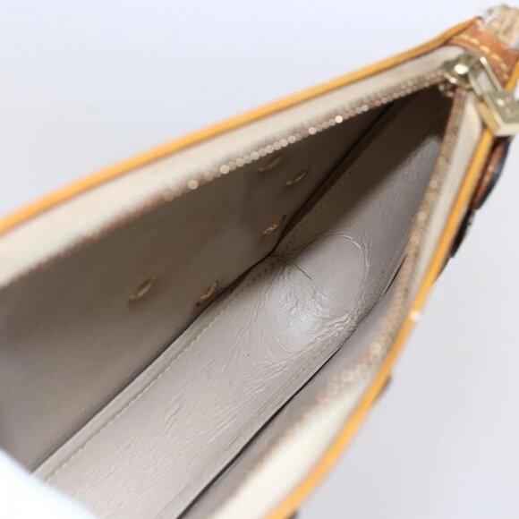 LOUIS VUITTON Monogram Vernis Lexington Pouch Flower Beige M92246 LV Auth BA7381 - Picture 14 of 16